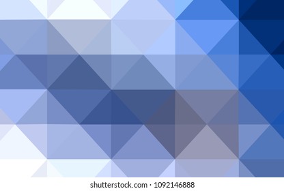 Light BLUE vector abstract mosaic backdrop. Creative geometric illustration in Origami style with gradient. A completely new design for your leaflet.