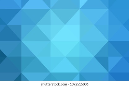 Light BLUE vector abstract mosaic background. Modern abstract illustration with triangles. Pattern for a brand book's backdrop.