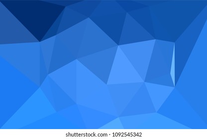 Light BLUE vector abstract mosaic background. Triangular geometric sample with gradient.  Completely new template for your banner.