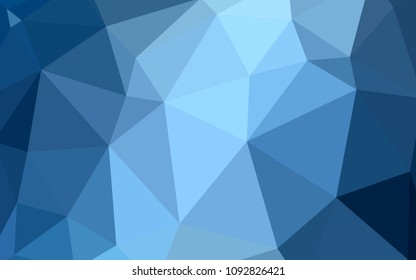 Light BLUE vector abstract mosaic backdrop. Glitter abstract illustration with an elegant triangles. Best triangular design for your business.