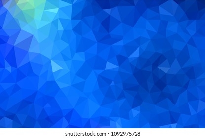 Light BLUE vector abstract mosaic backdrop. Shining polygonal illustration, which consist of triangles. Textured pattern for your backgrounds.