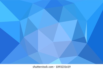 Light BLUE vector abstract mosaic backdrop. Colorful illustration in polygonal style with gradient. New template for your brand book.