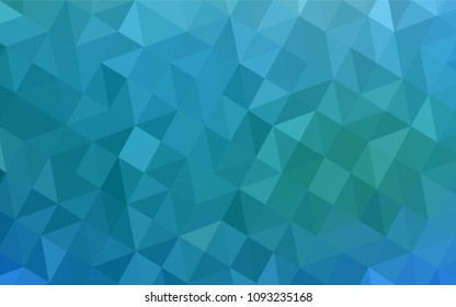 Light BLUE vector abstract mosaic background. Triangular geometric sample with gradient.  Brand new style for your business design.
