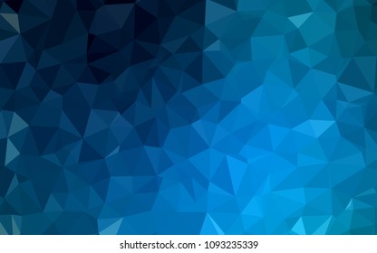 Light BLUE vector abstract mosaic pattern. Colorful illustration in abstract style with triangles. Brand new design for your business.