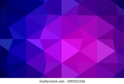 Light BLUE vector abstract mosaic pattern. Creative geometric illustration in Origami style with gradient. Triangular pattern for your business design.