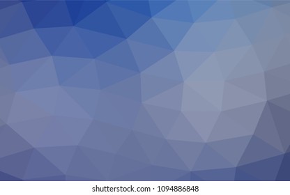 Light BLUE vector abstract mosaic pattern. A sample with polygonal shapes. The best triangular design for your business.
