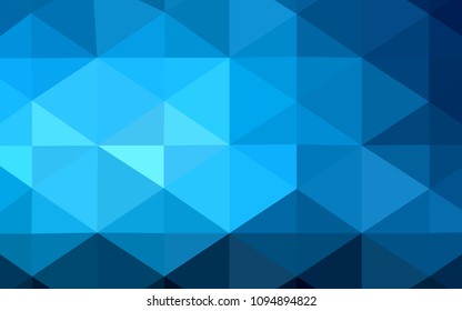 Light BLUE vector abstract mosaic backdrop. Colorful illustration in polygonal style with gradient. The best triangular design for your business.