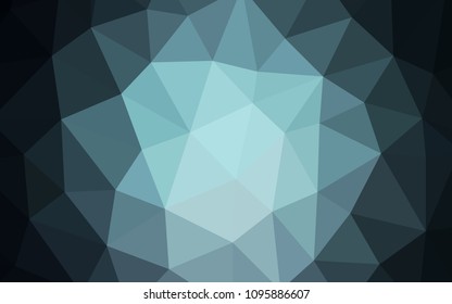 Light BLUE vector abstract mosaic background. A sample with polygonal shapes. Polygonal design for your web site.