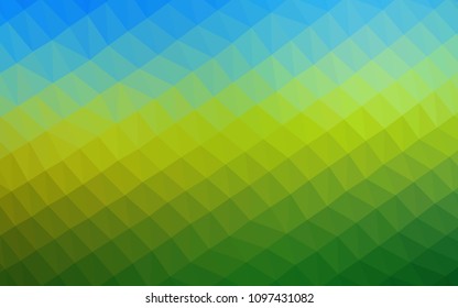 Light BLUE vector abstract mosaic pattern. Creative illustration in halftone style with gradient. The polygonal design can be used for your web site.