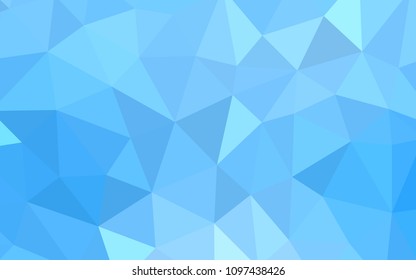 Light BLUE vector abstract mosaic pattern. Elegant bright polygonal illustration with gradient. New template for your brand book.