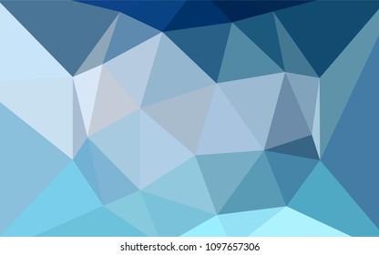 Light BLUE vector abstract mosaic backdrop. Triangular geometric sample with gradient.  A new texture for your web site.