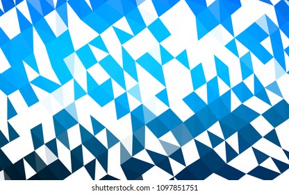 Light BLUE vector abstract mosaic pattern. A sample with polygonal shapes. A new texture for your design.