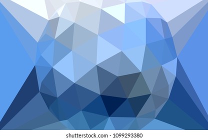 Light BLUE vector abstract mosaic background with a diamond. Elegant polygonal illustration with gradient. Triangular pattern for your design.