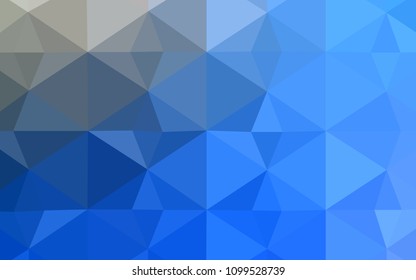Light BLUE vector abstract mosaic backdrop. Geometric illustration in Origami style with gradient.  New template for your brand book.