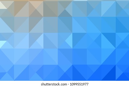 Light BLUE vector abstract mosaic pattern. Colorful abstract illustration with triangles. Triangular pattern for your business design.