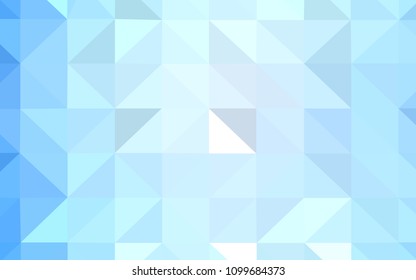 Light BLUE vector abstract mosaic backdrop. Glitter abstract illustration with an elegant triangles. Best triangular design for your business.