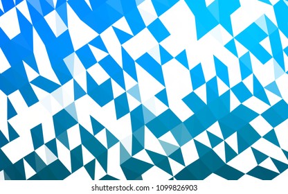 Light BLUE vector abstract mosaic template. Geometric illustration in Origami style with gradient.  The polygonal design can be used for your web site.
