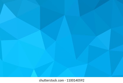 Light BLUE vector abstract mosaic background. Triangular geometric sample with gradient.  A new texture for your web site.