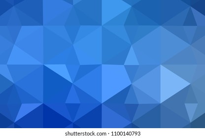 Light BLUE vector abstract mosaic pattern. Glitter abstract illustration with an elegant triangles. Textured pattern can be used as a background.