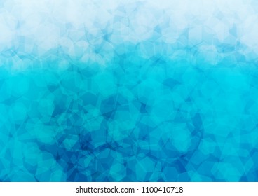 Light BLUE vector abstract mosaic template. Colorful abstract illustration with gradient. hexagonal pattern for your business design.
