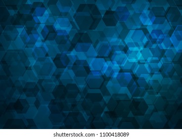 Light BLUE vector abstract mosaic template. A vague abstract illustration with gradient. Brand new style for your business design.