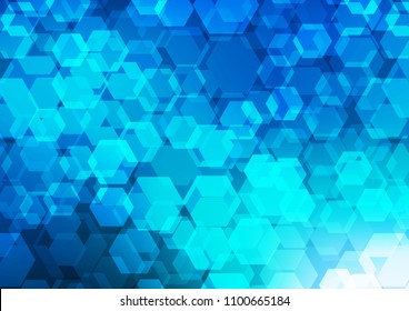 Light BLUE vector abstract mosaic background. Geometric illustration in Origami style with gradient.  Brand new style for your business design.
