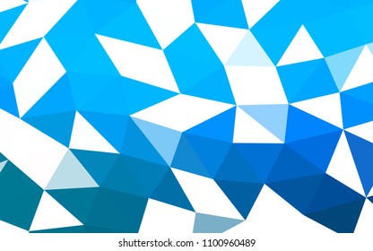 Light BLUE vector abstract mosaic abstract mosaic. Creative geometric illustration in Origami style with gradient. Brand new style for your business design.