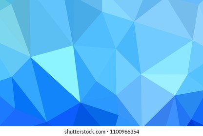 Light BLUE vector abstract mosaic background. Creative geometric illustration in Origami style with gradient. Triangular pattern for your design.