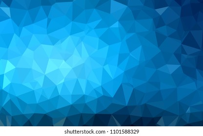 Light BLUE vector abstract mosaic background. Creative illustration in halftone style with triangles. Polygonal design for your web site.