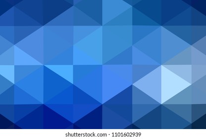 Light BLUE vector abstract mosaic backdrop. Polygonal abstract illustration with gradient. A completely new design for your business.
