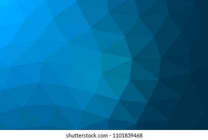 Light BLUE vector abstract mosaic abstract mosaic. Triangular geometric sample with gradient.  The textured pattern can be used for background.