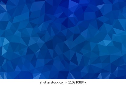 Light BLUE vector abstract mosaic pattern. Glitter abstract illustration with an elegant triangles. Brand new style for your business design.