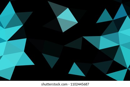 Light BLUE vector abstract mosaic abstract mosaic. Geometric illustration in Origami style with gradient.  The polygonal design can be used for your web site.