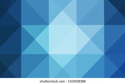 Light BLUE vector abstract mosaic background. Elegant bright polygonal illustration with gradient. The best triangular design for your business.