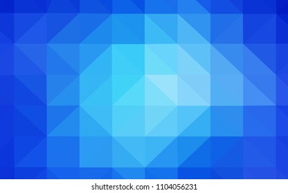 Light BLUE vector abstract mosaic pattern. Creative illustration in halftone style with triangles. A new texture for your web site.