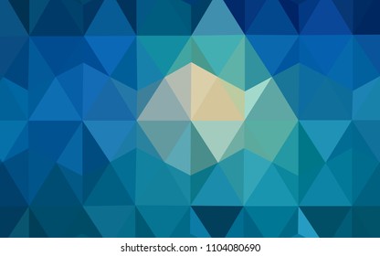 Light BLUE vector abstract mosaic pattern. Colorful illustration in abstract style with triangles. Completely new template for your banner.
