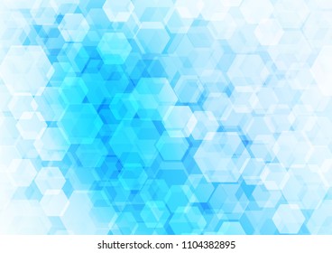 Light BLUE vector abstract mosaic template. Brand new colored illustration in blurry style with gradient. The elegant pattern can be used as part of a brand book.