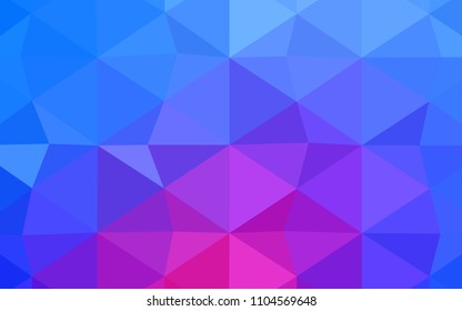 Light BLUE vector abstract mosaic backdrop. A completely new color illustration in a  polygonal style. A new texture for your design.