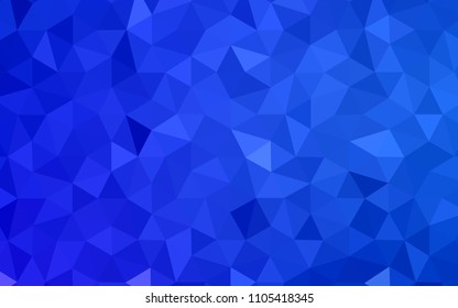 Light BLUE vector abstract mosaic backdrop. Shining colorful illustration with triangles. Best triangular design for your business.