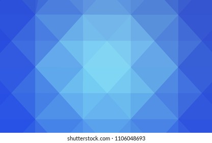 Light BLUE vector abstract mosaic backdrop. Geometric illustration in Origami style with gradient.  The template for cell phone's backgrounds.