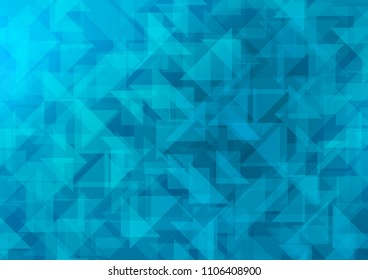 Light BLUE vector abstract mosaic pattern. A vague abstract illustration with gradient. Brand new design for your business.