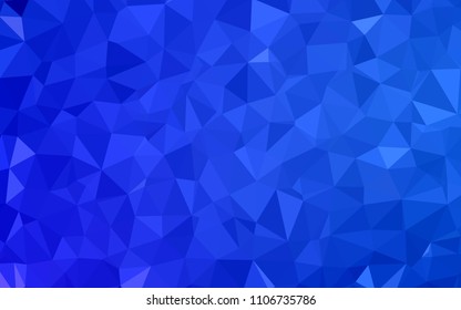 Light BLUE vector abstract mosaic background. Creative illustration in halftone style with triangles. Best triangular design for your business.