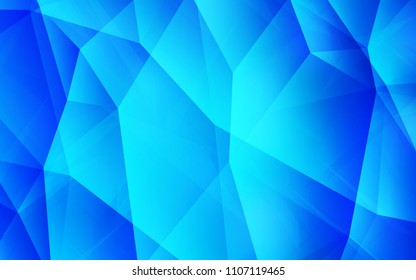Light BLUE vector abstract mosaic pattern. Elegant bright polygonal illustration with gradient. Polygonal design for your web site.