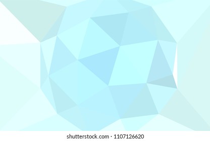 Light BLUE vector abstract mosaic backdrop. Triangular geometric sample with gradient.  Pattern for a brand book's backdrop.