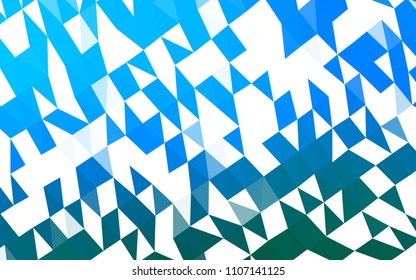 Light BLUE vector abstract mosaic backdrop. A vague abstract illustration with gradient. The polygonal design can be used for your web site.