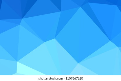 Light BLUE vector abstract mosaic backdrop. A sample with polygonal shapes. That pattern can be used as a part of a brand book.