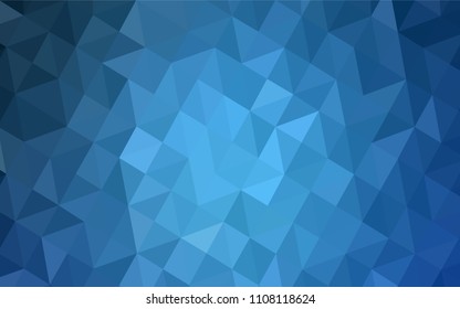 Light BLUE vector abstract mosaic background. Geometric illustration in Origami style with gradient.  New template for your brand book.