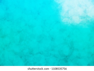 Light BLUE vector abstract mosaic template. A completely new color illustration in a vague style. The elegant pattern can be used as part of a brand book.