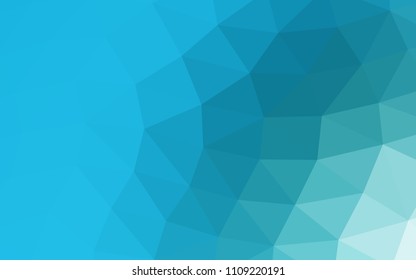 Light BLUE vector abstract mosaic. An elegant bright illustration with gradient. Triangular pattern for your business design.
