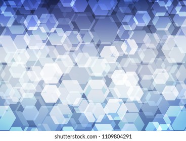Light BLUE vector abstract mosaic template. Shining colored illustration in a Brand new style. The elegant pattern can be used as part of a brand book.